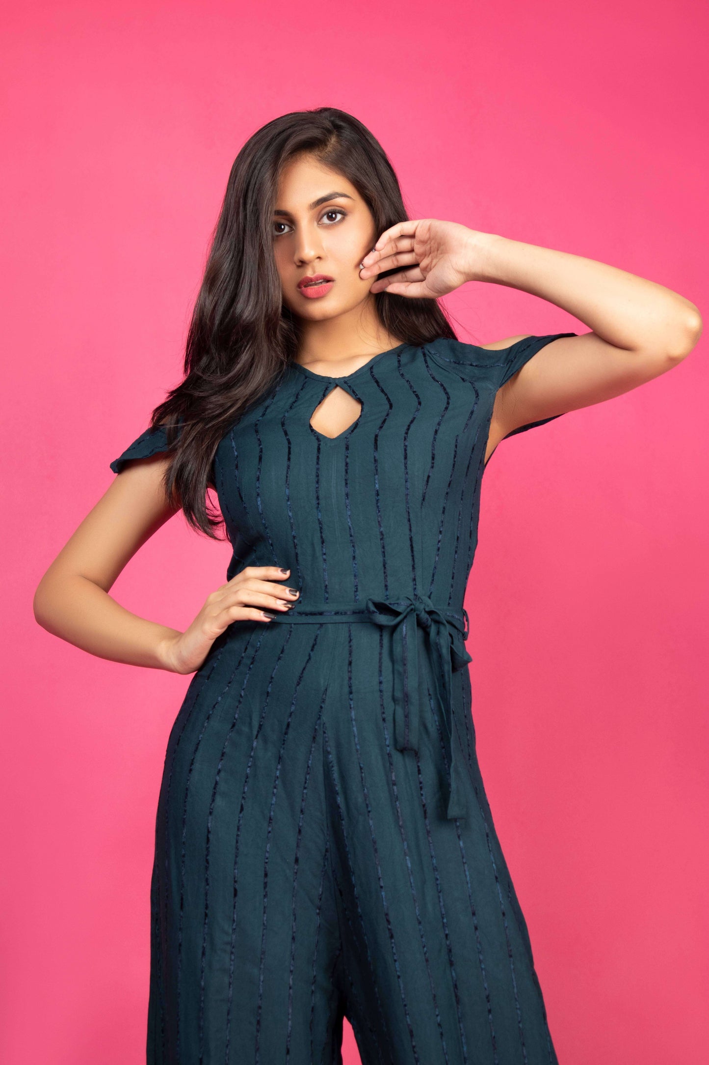 THE VELVETEEN TEAL - JUMPSUIT