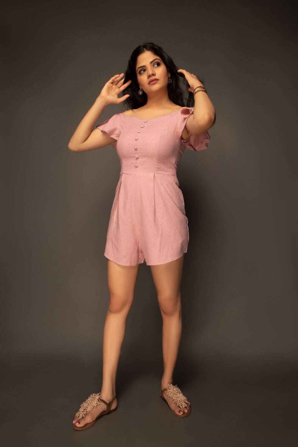 Carnation Candy Romper