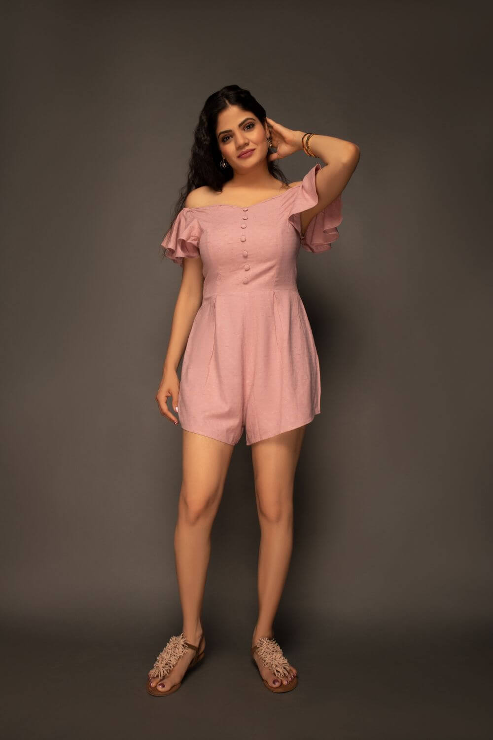Carnation Candy Romper