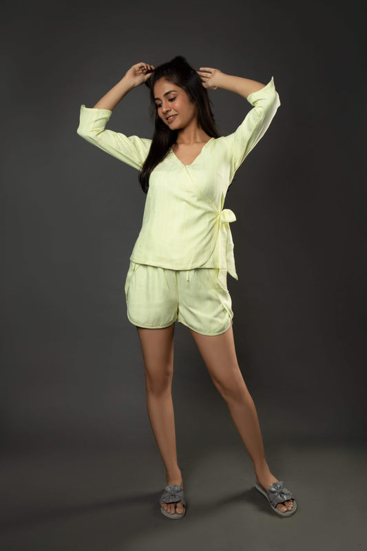 THE FLOUR'ESSENCE' TIE-UP LOUNGE WEAR SET